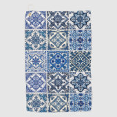 タイル地中海の，ポルトガル語， Azulejo, Majolica ゴルフタオル (正面)