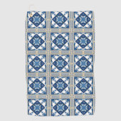 タイル地中海の，ポルトガル語， Azulejo, Majolica ゴルフタオル (正面)