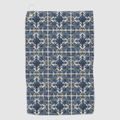 タイル地中海の，ポルトガル語， Azulejo, Majolica ゴルフタオル (正面)