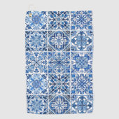 タイル地中海の，ポルトガル語， Azulejo, Majolica ゴルフタオル (正面)