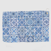 タイル地中海の，ポルトガル語， Azulejo, Majolica ゴルフタオル (横)