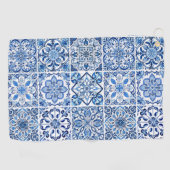 タイル地中海の，ポルトガル語， Azulejo, Majolica ゴルフタオル (横)
