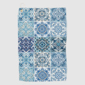 タイル地中海の，ポルトガル語， Azulejo, Majolica ゴルフタオル (正面)