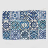 タイル地中海の，ポルトガル語， Azulejo, Majolica ゴルフタオル (横)