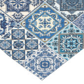 タイル地中海の，ポルトガル語， Azulejo, Majolica ショートテーブルランナー (コーナー)