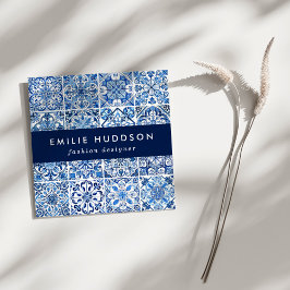 タイル地中海の，ポルトガル語， Azulejo, Majolica スクエア名刺