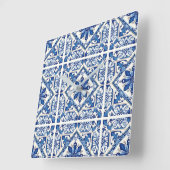 タイル地中海の，ポルトガル語， Azulejo, Majolica スクエア壁時計 (傾斜)