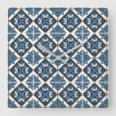 タイル地中海の，ポルトガル語， Azulejo, Majolica スクエア壁時計 (正面)