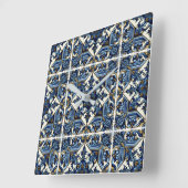 タイル地中海の，ポルトガル語， Azulejo, Majolica スクエア壁時計 (傾斜)