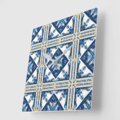 タイル地中海の,ポルトガル語, Azulejo, Majolica スクエア壁時計 (傾斜)