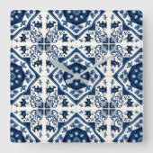 タイル地中海の，ポルトガル語， Azulejo, Majolica スクエア壁時計 (正面)