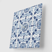 タイル地中海の，ポルトガル語， Azulejo, Majolica スクエア壁時計 (傾斜)