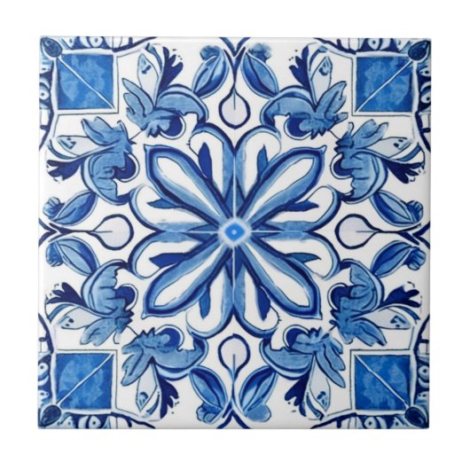 タイル地中海の，ポルトガル語， Azulejo, Majolica タイル (正面)