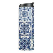 タイル地中海の,ポルトガル語, Azulejo, Majolica タンブラー (回転左)