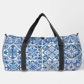 タイル地中海の，ポルトガル語， Azulejo, Majolica ダッフルバッグ (裏面)