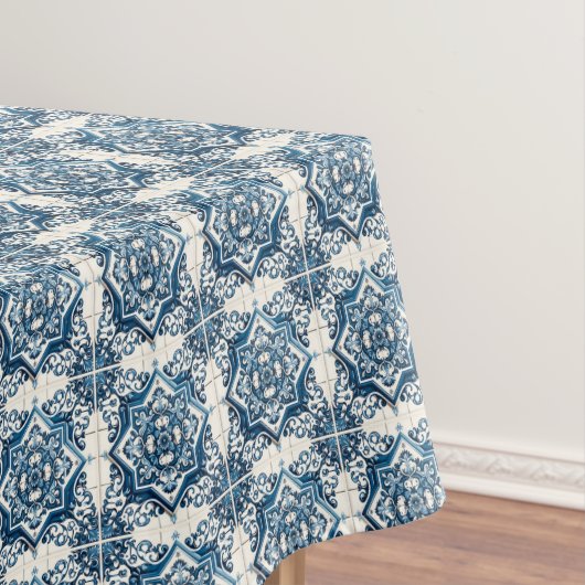 タイル地中海の,ポルトガル語, Azulejo, Majolica テーブルクロス (インサイチュ)