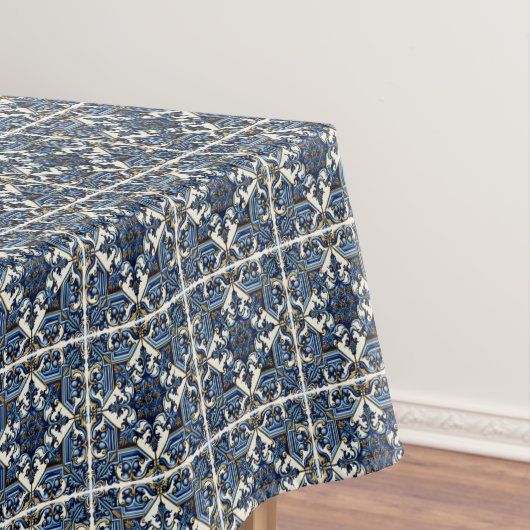 タイル地中海の,ポルトガル語, Azulejo, Majolica テーブルクロス (インサイチュ)