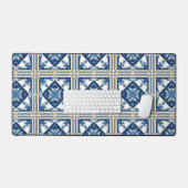タイル地中海の，ポルトガル語， Azulejo, Majolica デスクマット (キーボード&マウス)