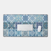 タイル地中海の，ポルトガル語， Azulejo, Majolica デスクマット (キーボード&マウス)