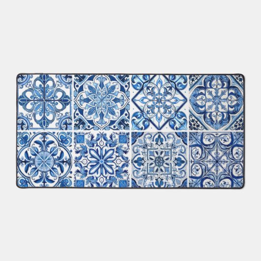 タイル地中海の，ポルトガル語， Azulejo, Majolica デスクマット (正面)