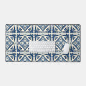 タイル地中海の，ポルトガル語， Azulejo, Majolica デスクマット (キーボード&マウス)