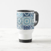 タイル地中海の,ポルトガル語, Azulejo, Majolica トラベルマグ (正面右)