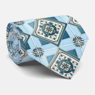 タイル地中海の,ポルトガル語, Azulejo, Majolica ネクタイ