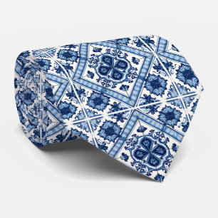 タイル地中海の,ポルトガル語, Azulejo, Majolica ネクタイ