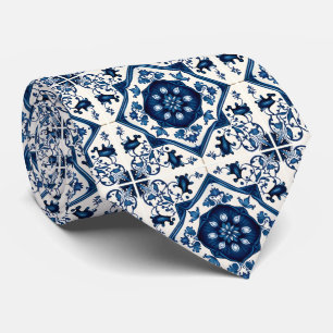 タイル地中海の,ポルトガル語, Azulejo, Majolica ネクタイ