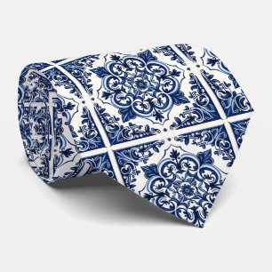 タイル地中海の,ポルトガル語, Azulejo, Majolica ネクタイ