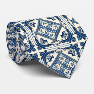 タイル地中海の,ポルトガル語, Azulejo, Majolica ネクタイ