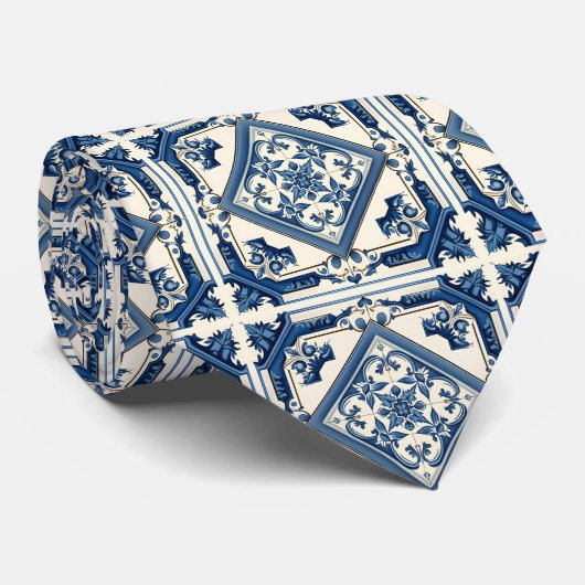 タイル地中海の，ポルトガル語， Azulejo, Majolica ネクタイ (ロール)