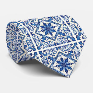 タイル地中海の,ポルトガル語, Azulejo, Majolica ネクタイ
