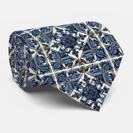 タイル地中海の，ポルトガル語， Azulejo, Majolica ネクタイ