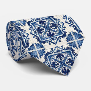 タイル地中海の,ポルトガル語, Azulejo, Majolica ネクタイ