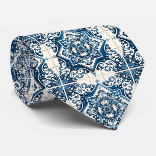 タイル地中海の,ポルトガル語, Azulejo, Majolica ネクタイ