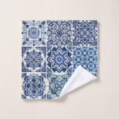 タイル地中海の，ポルトガル語， Azulejo, Majolica バスタオルセット (ウォッシュタオル)