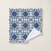 タイル地中海の,ポルトガル語, Azulejo, Majolica バスタオルセット (ウォッシュタオル)