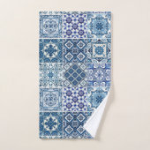 タイル地中海の,ポルトガル語, Azulejo, Majolica バスタオルセット (ハンドタオル)