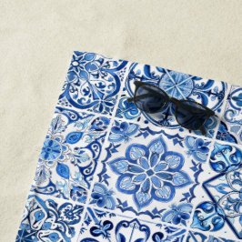 タイル地中海の，ポルトガル語， Azulejo, Majolica ビーチタオル