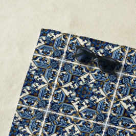 タイル地中海の，ポルトガル語， Azulejo, Majolica ビーチタオル