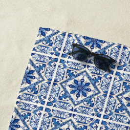 タイル地中海の，ポルトガル語， Azulejo, Majolica ビーチタオル