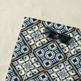 タイル地中海の，ポルトガル語， Azulejo, Majolica ビーチタオル