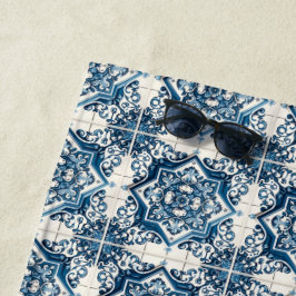 タイル地中海の，ポルトガル語， Azulejo, Majolica ビーチタオル