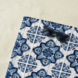 タイル地中海の，ポルトガル語， Azulejo, Majolica ビーチタオル