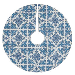 タイル地中海の，ポルトガル語， Azulejo, Majolica ブラッシュドポリエステルツリースカート