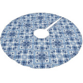 タイル地中海の，ポルトガル語， Azulejo, Majolica ブラッシュドポリエステルツリースカート (アングル)