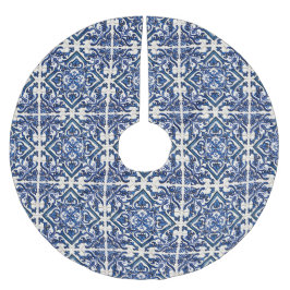 タイル地中海の，ポルトガル語， Azulejo, Majolica ブラッシュドポリエステルツリースカート