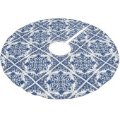 タイル地中海の，ポルトガル語， Azulejo, Majolica ブラッシュドポリエステルツリースカート (アングル)