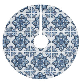 タイル地中海の，ポルトガル語， Azulejo, Majolica ブラッシュドポリエステルツリースカート